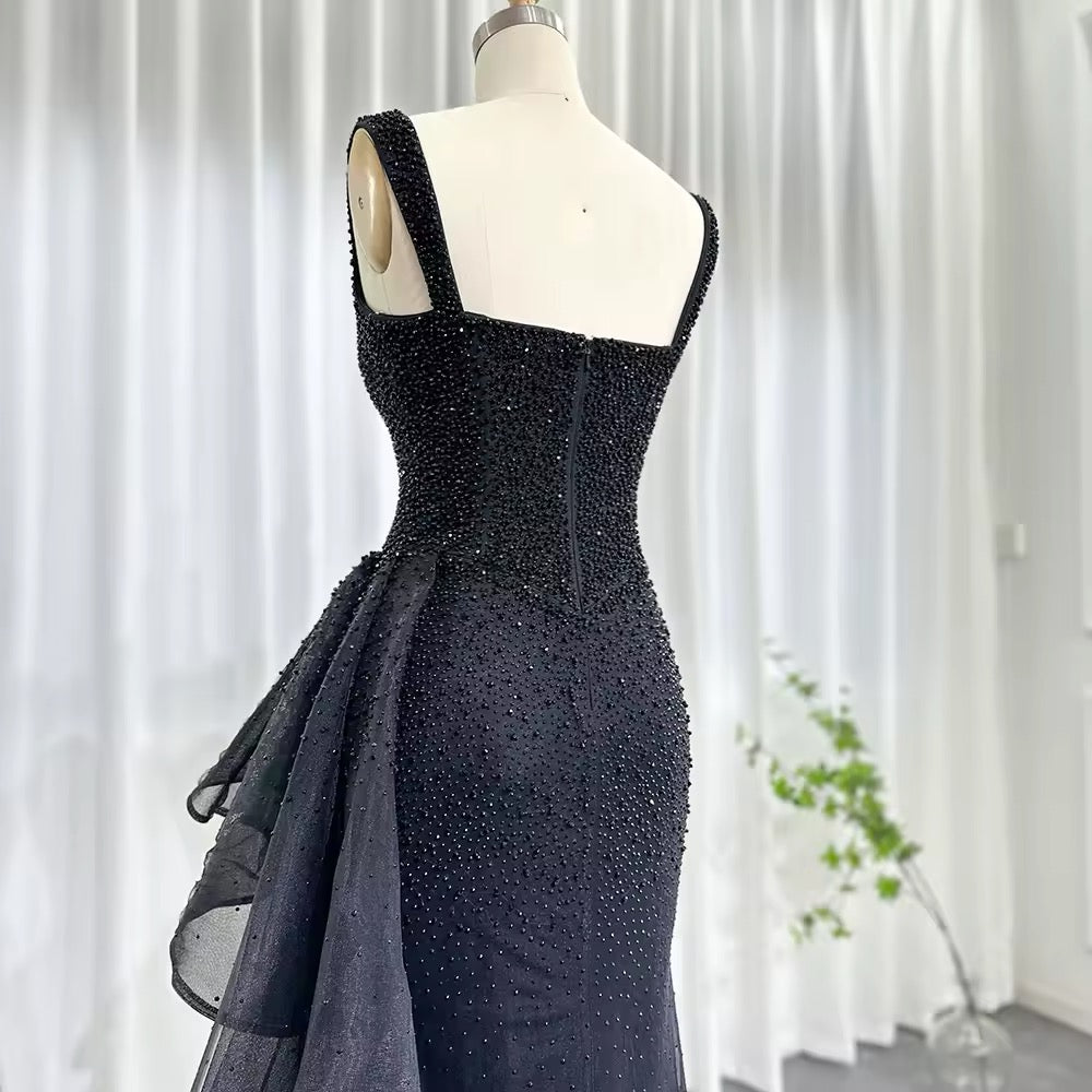 Luxury Black Evening Dress