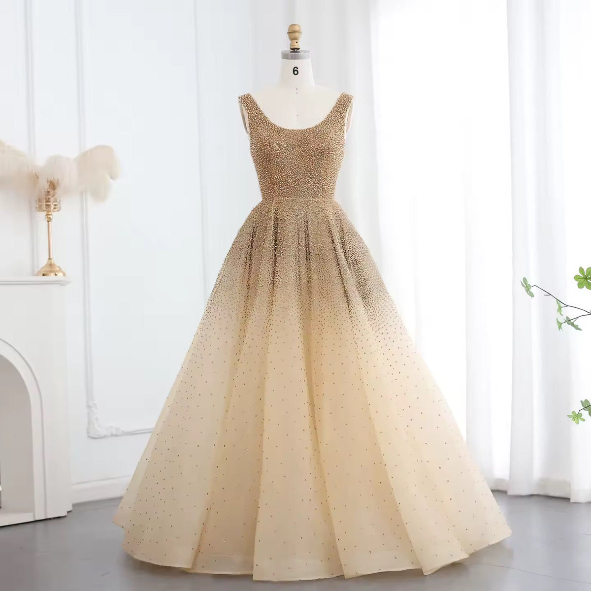 Luxury Crystal Evening Dress