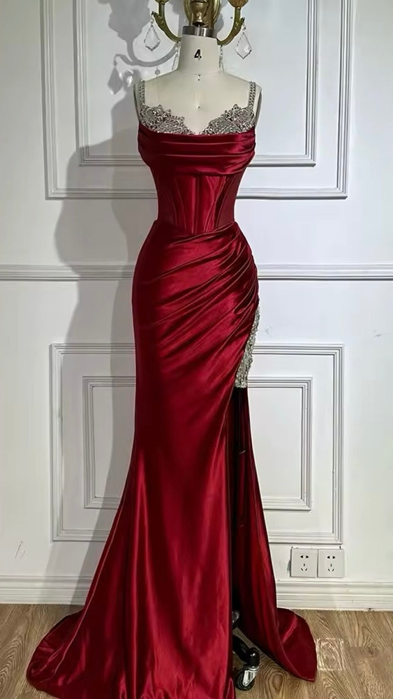Embellished Corset Drape Gown