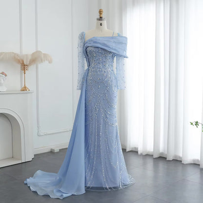 Luxury dress decorated with pearls