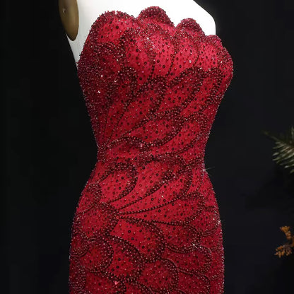 Mermaid Hand-Embroidered Glitter Gown