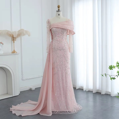 Luxury dress decorated with pearls