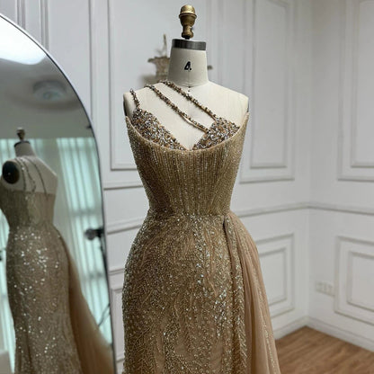 “Eternal Elegance” Luxury Embroidered Crystal Gown