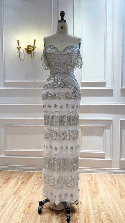 Celestial Silver Crystal Gown