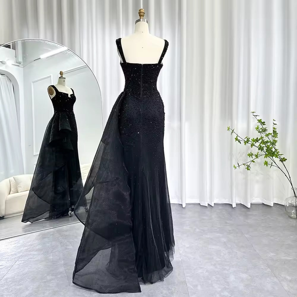 Luxury Black Evening Dress