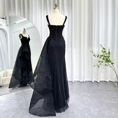 Luxury Black Evening Dress