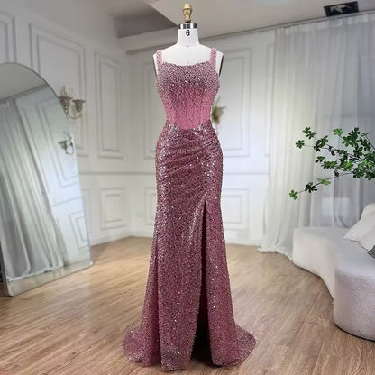 Mermaid Evening Luxury Crystal Dress