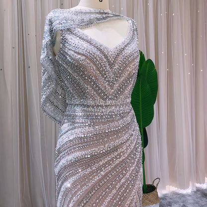 Luxury Embroidered Crystal Dress