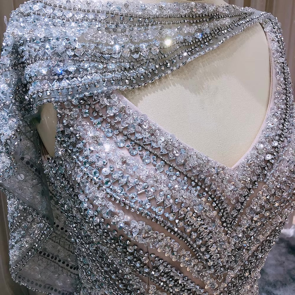 Luxury Embroidered Crystal Dress