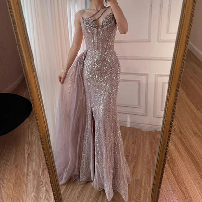 “Eternal Elegance” Luxury Embroidered Crystal Gown