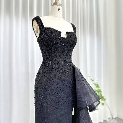 Luxury Black Evening Dress