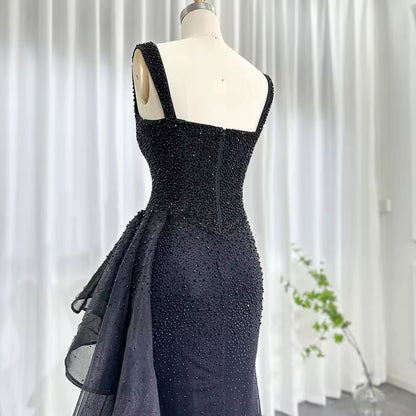 Luxury Black Evening Dress