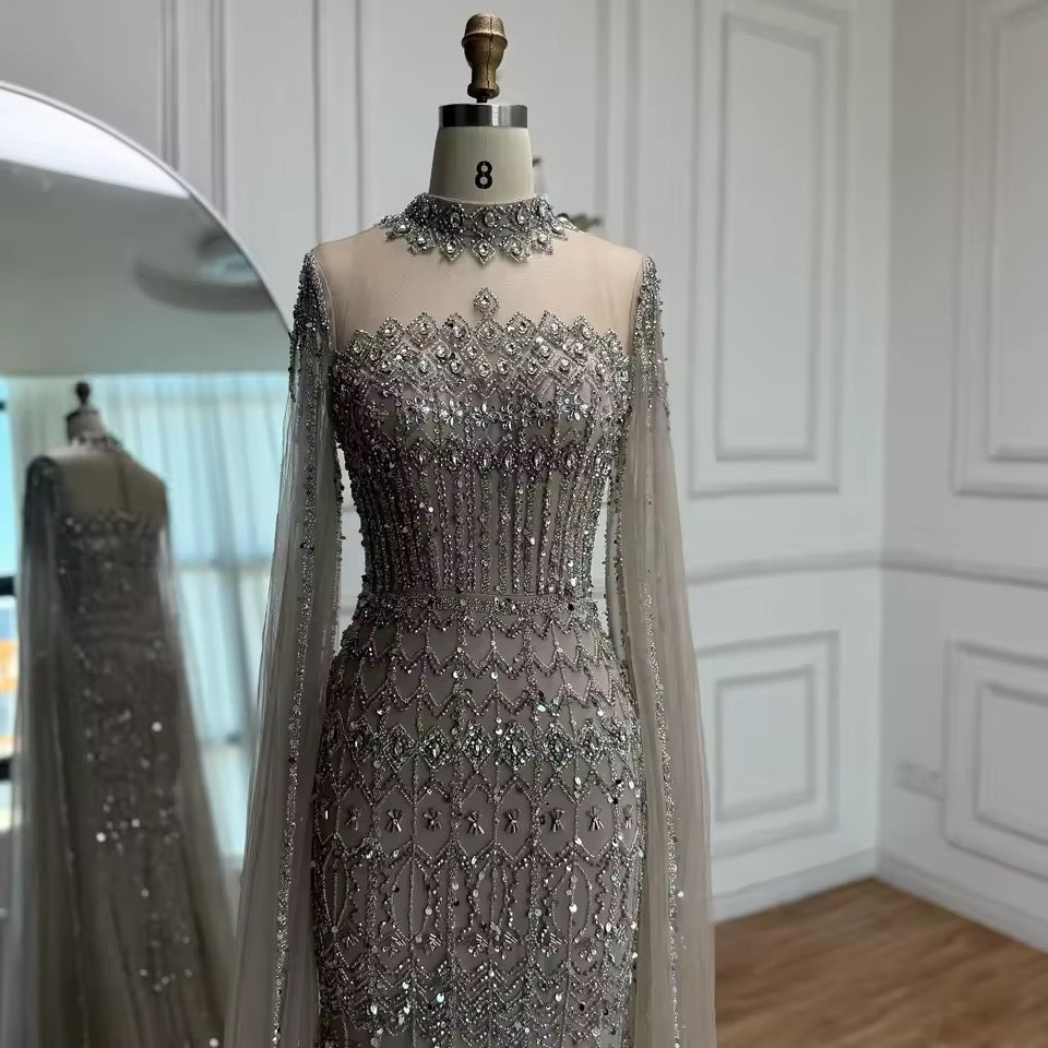 “Regal Majesty” Luxury Embroidered Crystal Dress