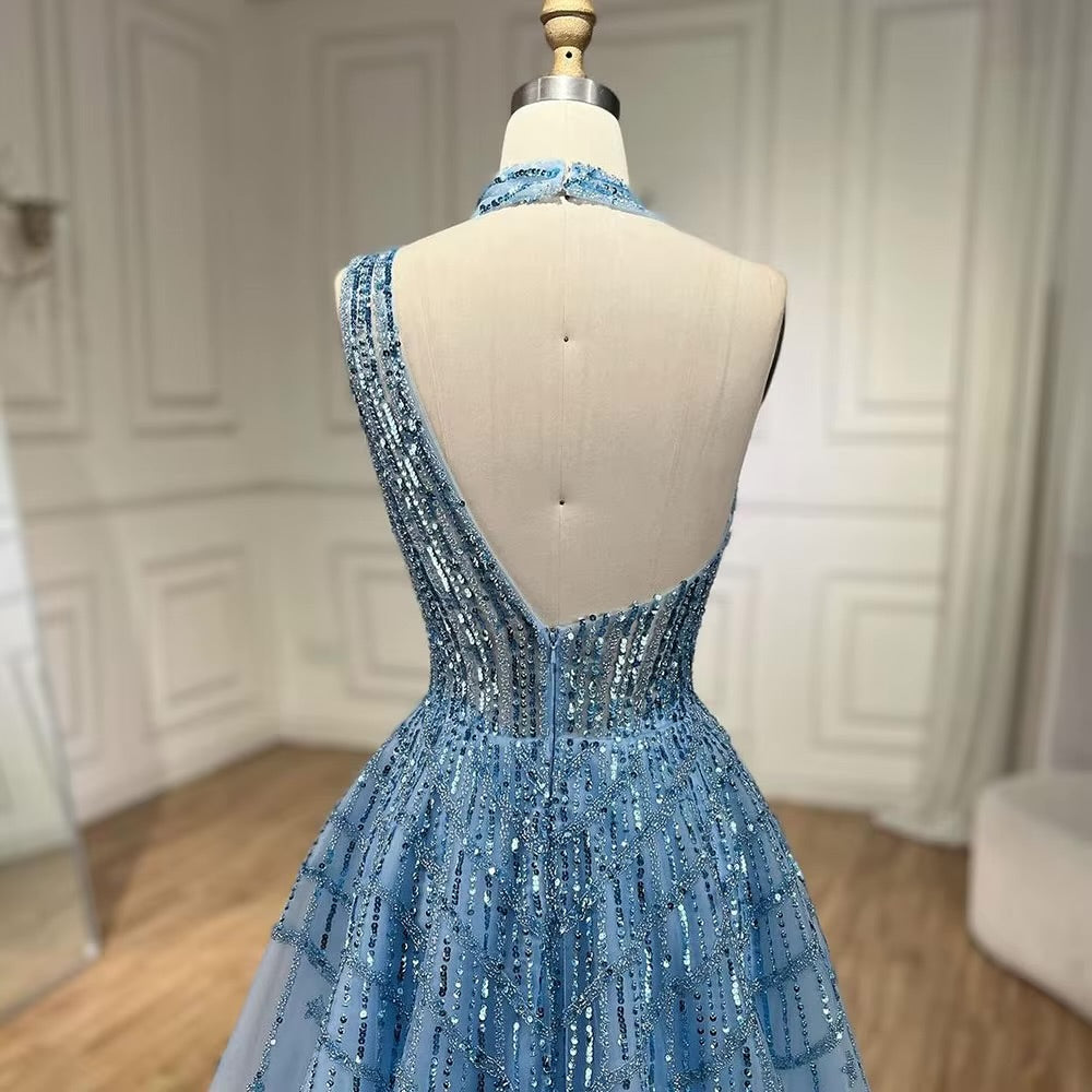 Elegant Beaded Ball Gown – Sparkling One-Shoulder Formal Dress