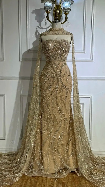 Luxury detachable dress with a lace-up back