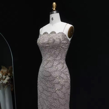 Mermaid Hand-Embroidered Glitter Gown