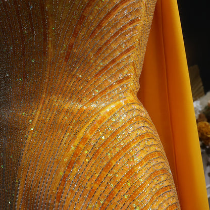 Sunset Gown in Yellowish Orange