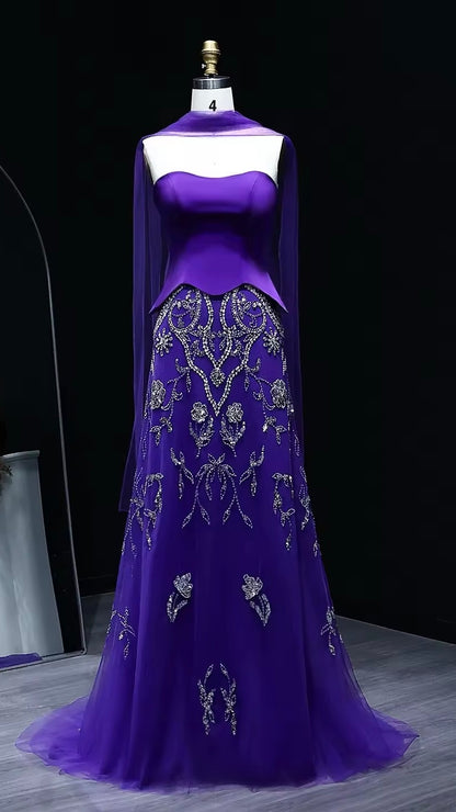 Luxury Corset Gown with Sparkling Crystal Details 2025