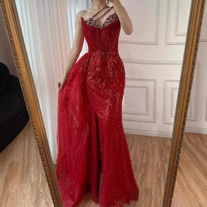 “Eternal Elegance” Luxury Embroidered Crystal Gown