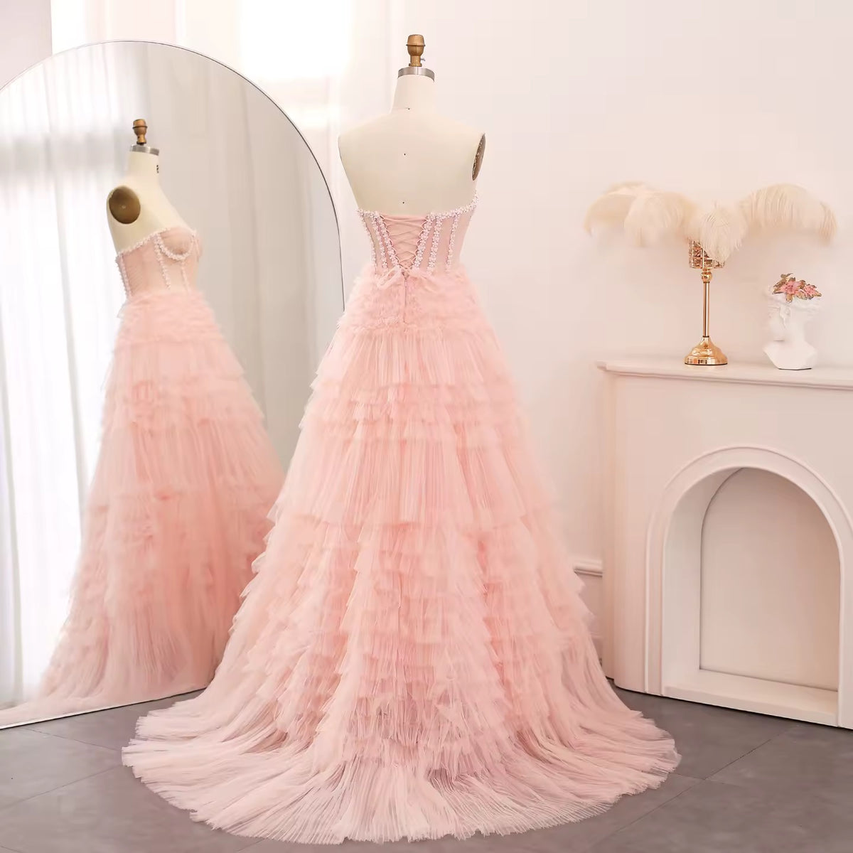 Elegant Ball GownTulle Evening Dress