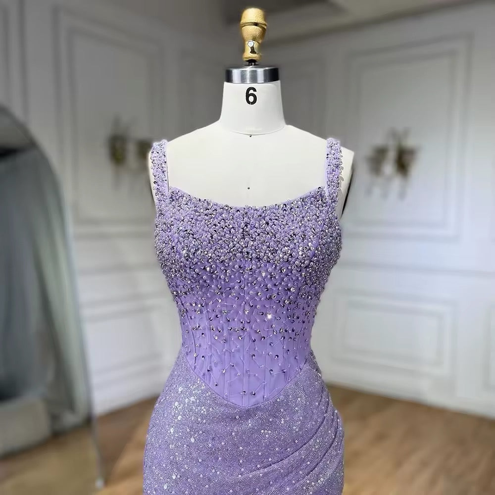 Mermaid Evening Luxury Crystal Dress