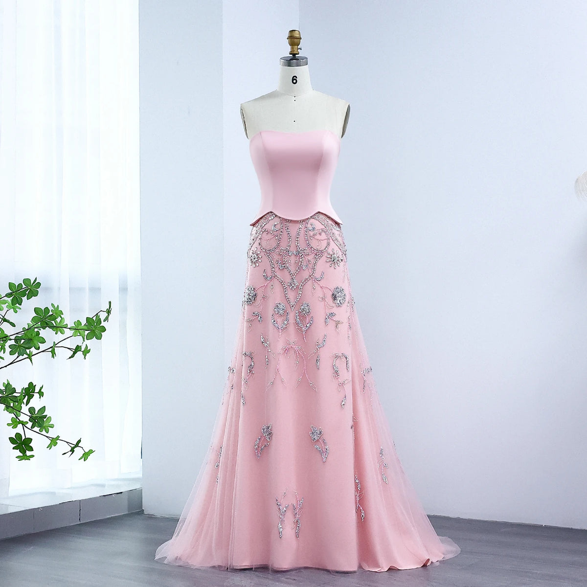 Luxury Corset Gown with Sparkling Crystal Details 2025