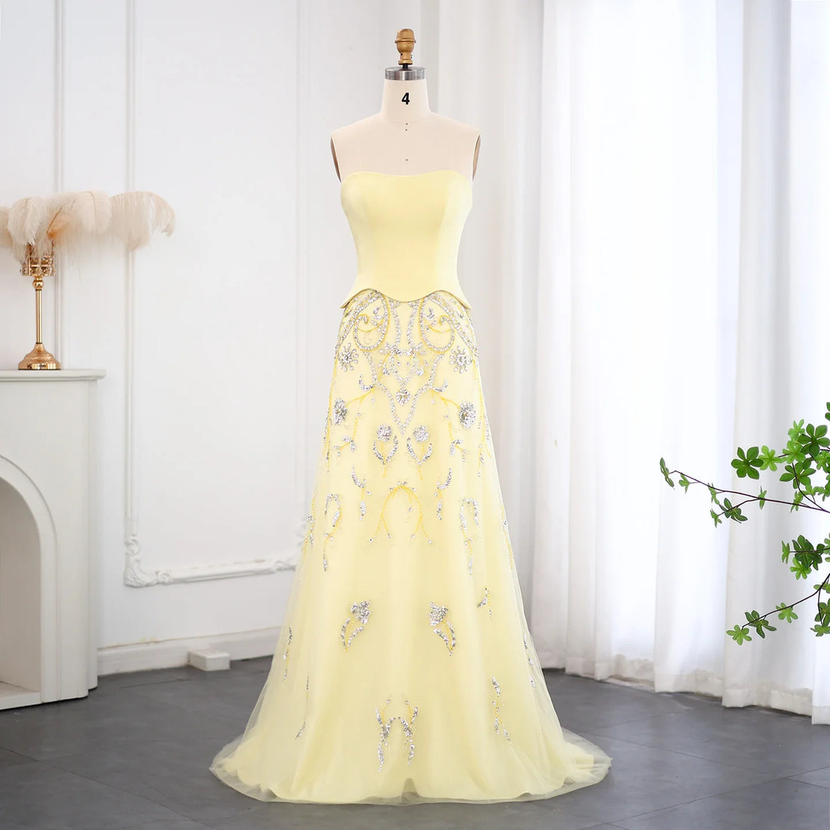 Luxury Corset Gown with Sparkling Crystal Details 2025