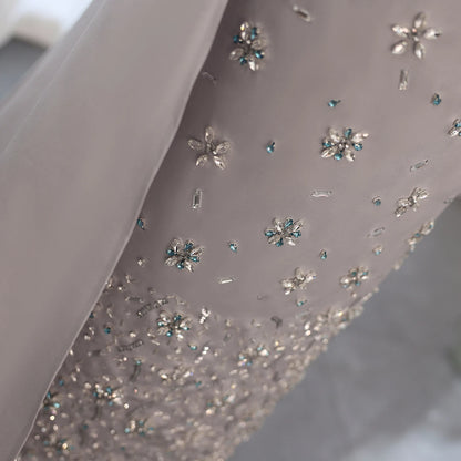 Crystal Gray Evening Dress