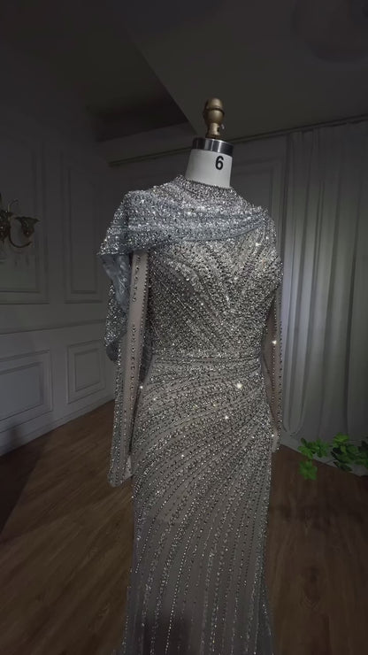 Luxury Embroidered Crystal Dress