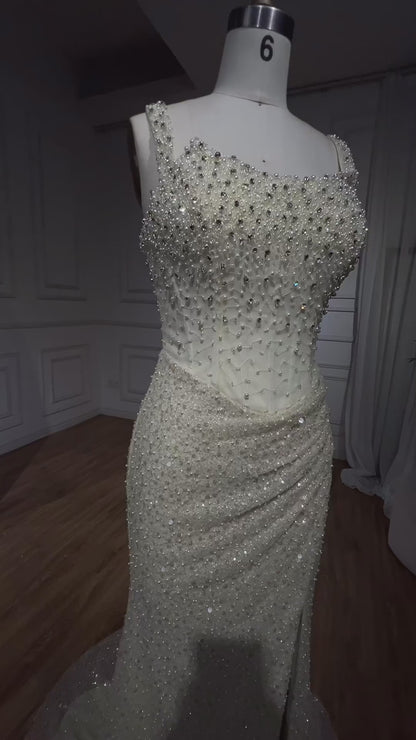 Mermaid Evening Luxury Crystal Dress