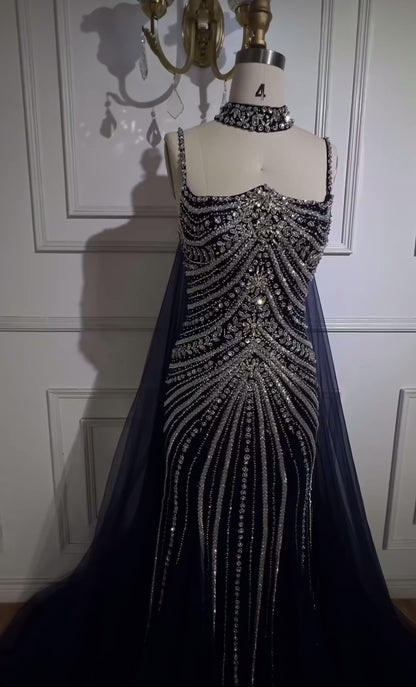 Royal blue luxury dress